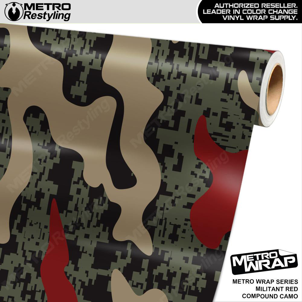 Metro Wrap Compound Militant Red Camouflage Vinyl Film