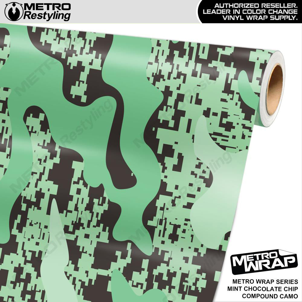 Metro Wrap Compound Mint Chocolate Chip Camouflage Vinyl Film