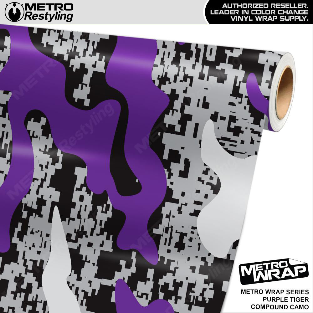Metro Wrap Compound Purple Tiger Camouflage Vinyl Film