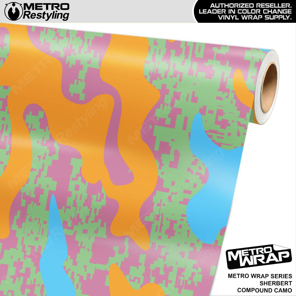 Metro Wrap Compound Sherbert Camouflage Vinyl Film