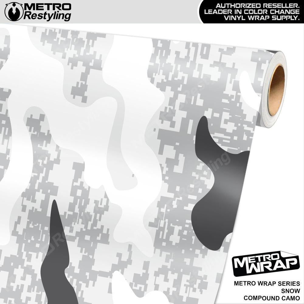 Metro Wrap Compound Snow Camouflage Vinyl Film