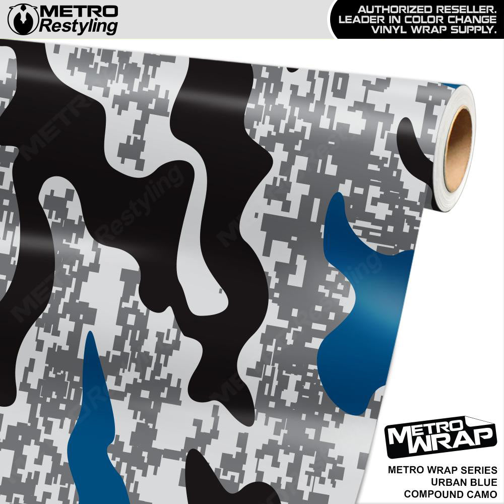 Metro Wrap Compound Blue Tiger Camouflage Vinyl Film