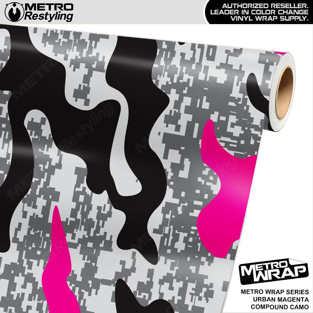 Metro Wrap Compound Magenta Urban Camouflage Vinyl Film