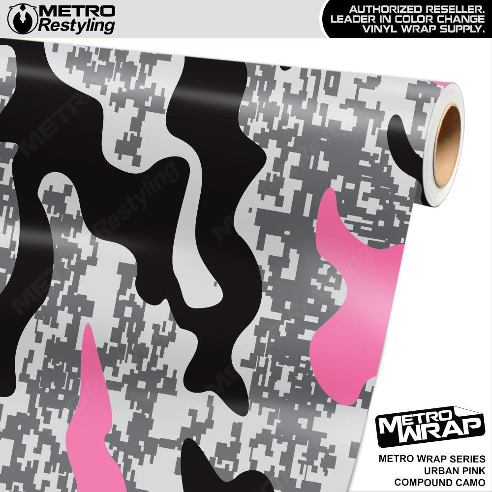 Metro Wrap Compound Pink Urban Camouflage Vinyl Film