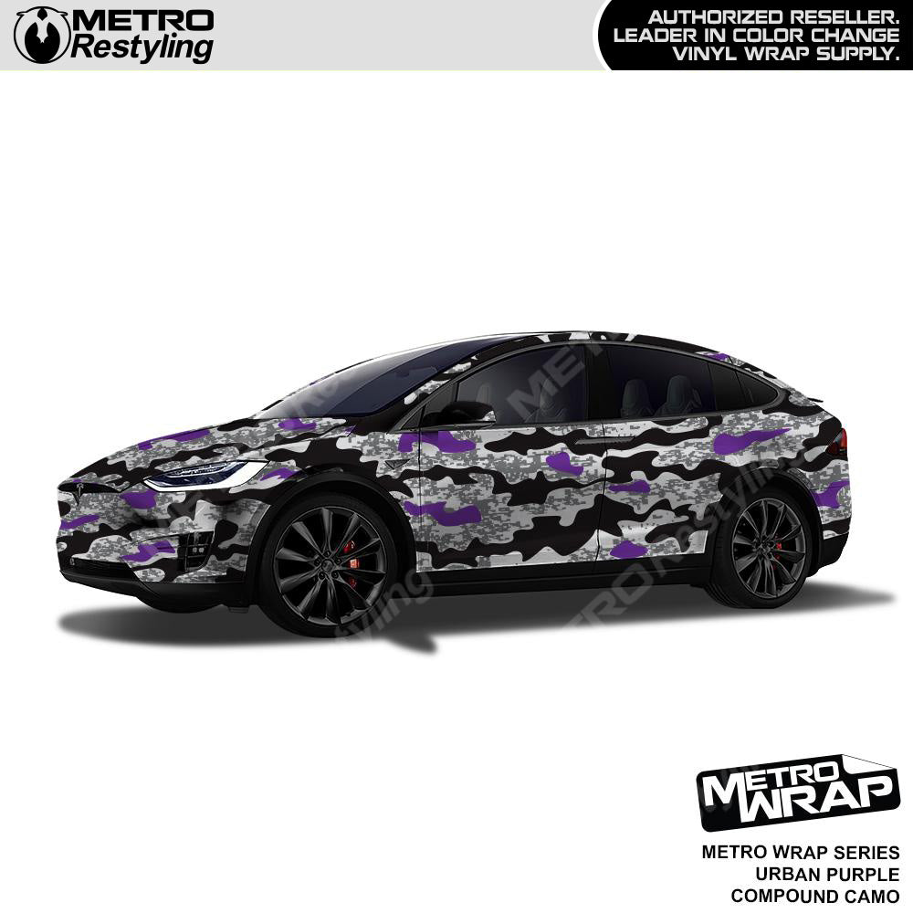 Metro Wrap Compound Purple Urban Camouflage Vinyl Film