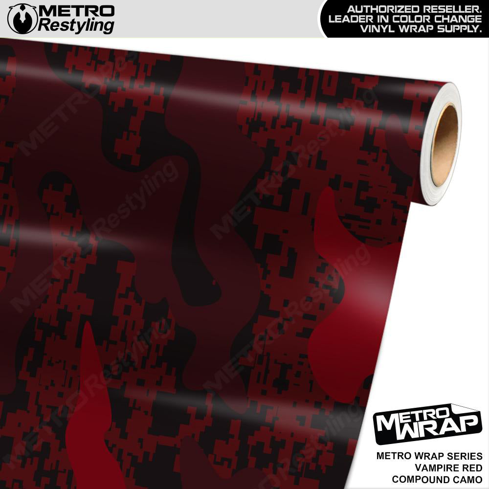 Metro Wrap Compound Vampire Red Camouflage Vinyl Film
