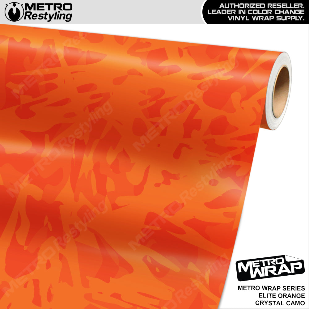 Metro Wrap Crystal Elite Orange Camouflage Vinyl Film