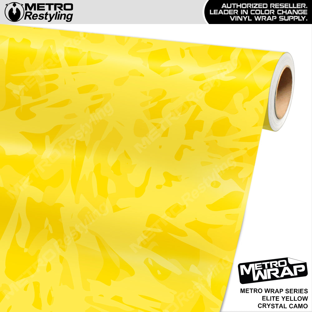 Metro Wrap Crystal Elite Yellow Camouflage Vinyl Film