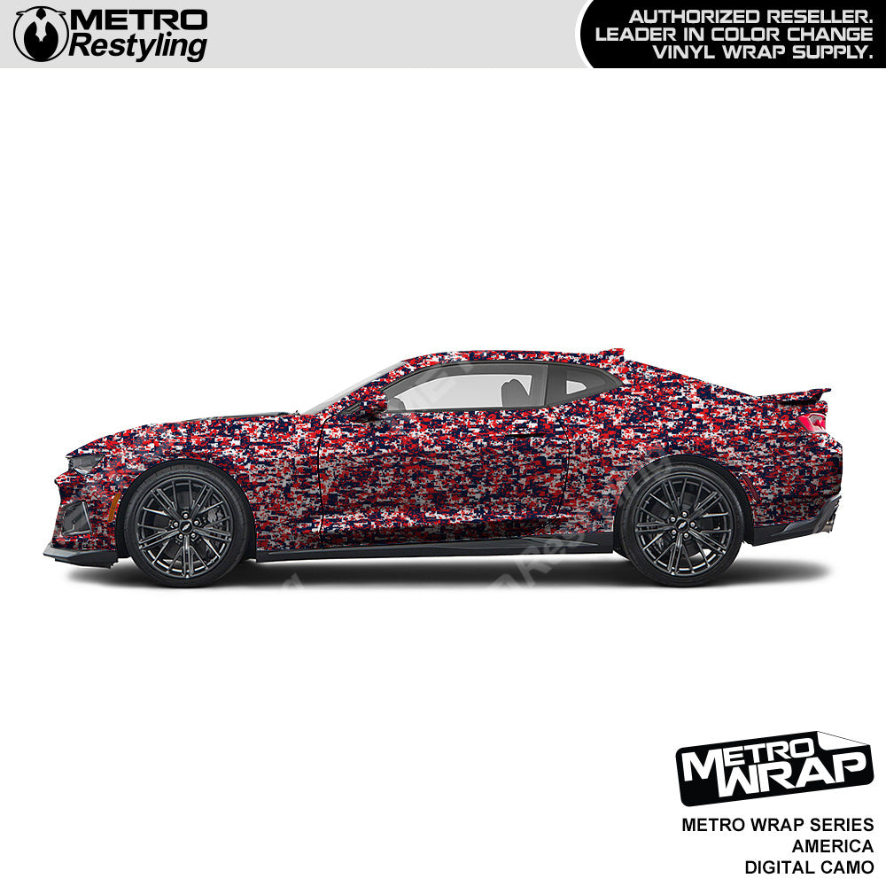 Metro Wrap Digital America Camouflage Car Wrap