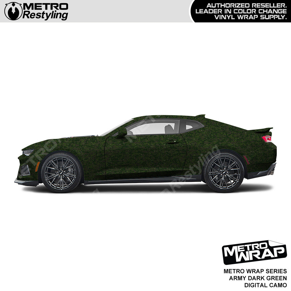 Metro Wrap Digital Army Dark Green Camouflage Car Wrap