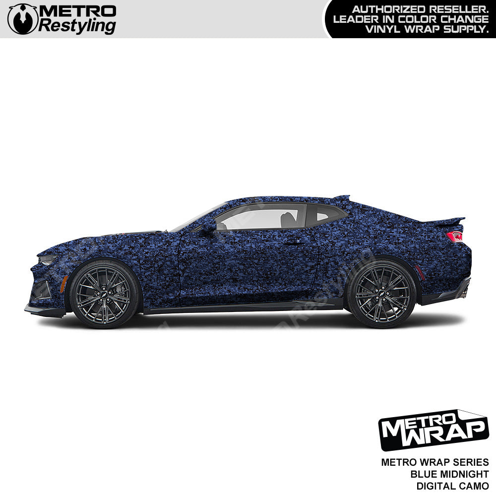 Metro Wrap Digital Blue Midnight Camouflage Car Wrap