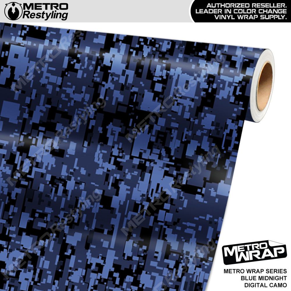 Metro Wrap Digital Blue Midnight Camouflage