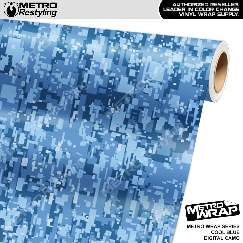 Metro Wrap Digital Cool Blue Camouflage