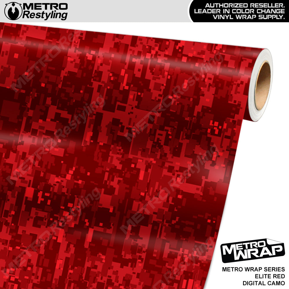 Metro Wrap Digital Elite Red Camouflage Vinyl Film