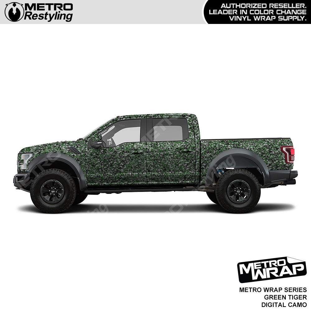 Metro Wrap Digital Green Tiger Camouflage Truck Wrap