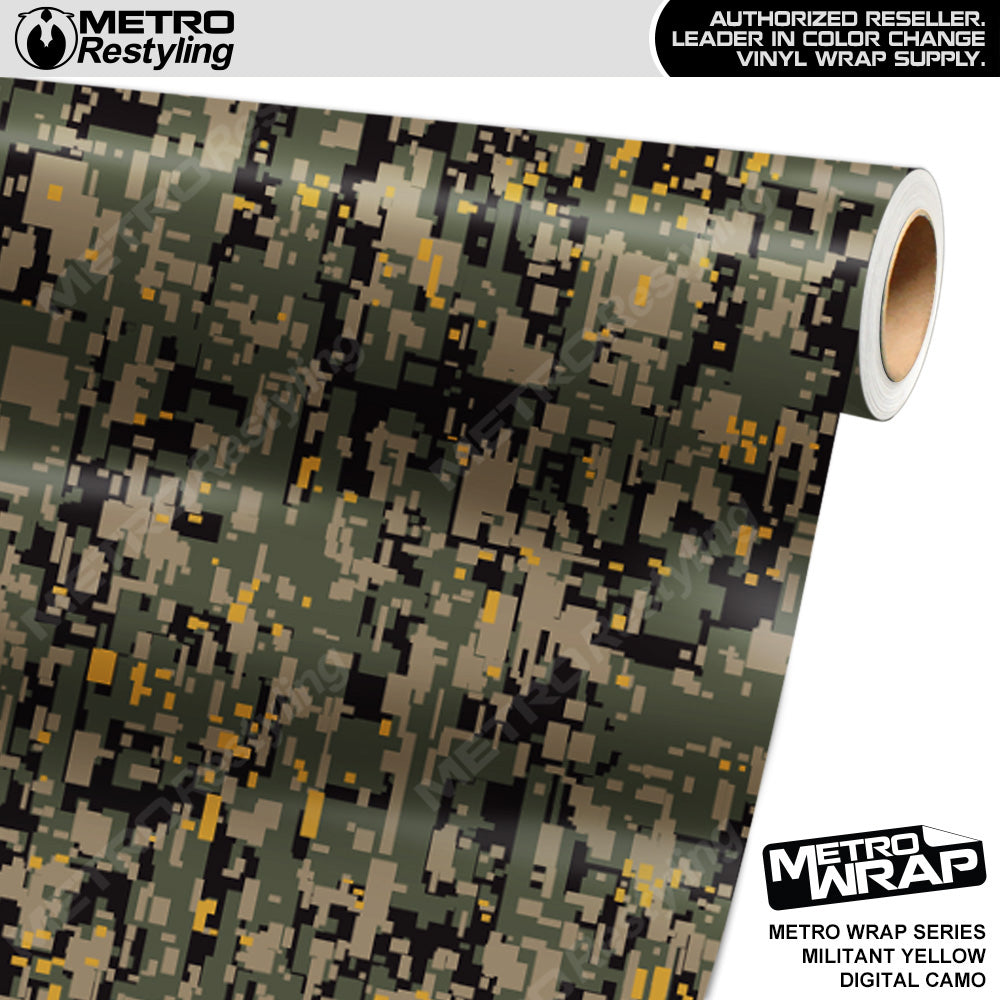 Metro Wrap Digital Militant Yellow Camouflage