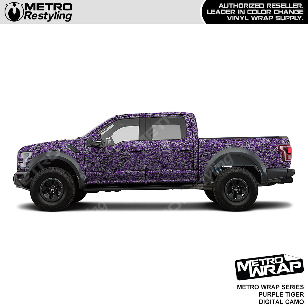 Metro Wrap Digital Purple Tiger Camouflage Truck Wrap