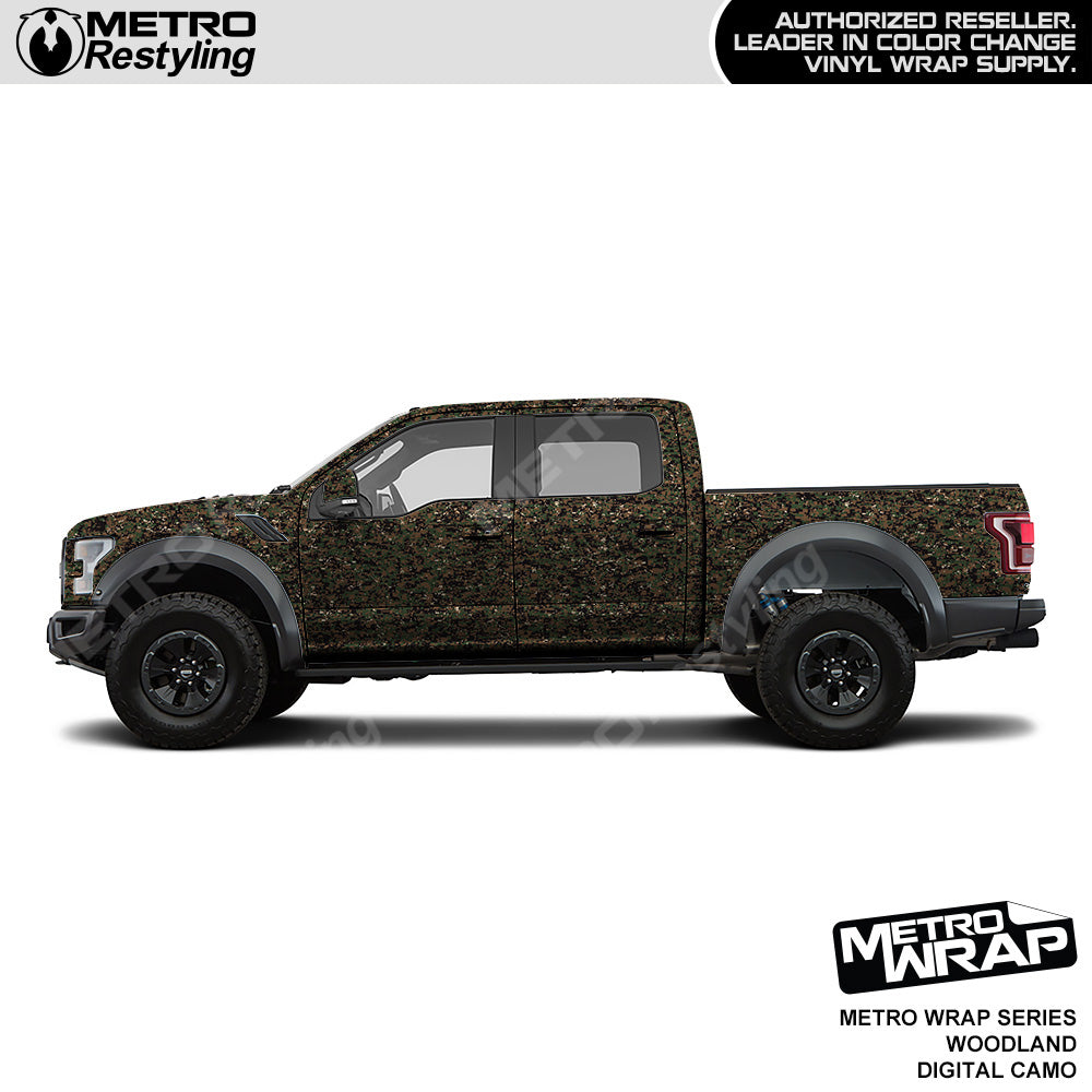 Metro Wrap Digital Woodland Camouflage Truck Wrap