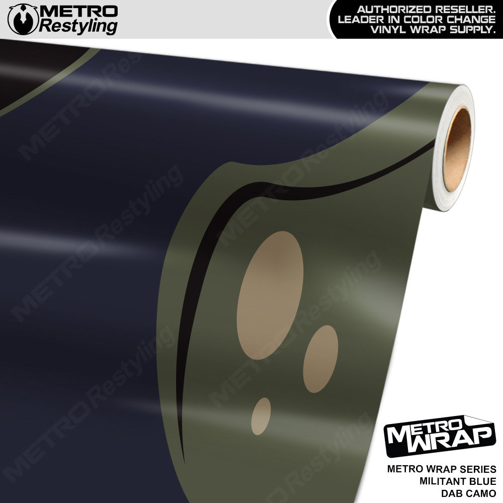 Metro Wrap Dab Militant Blue Camouflage Vinyl Film