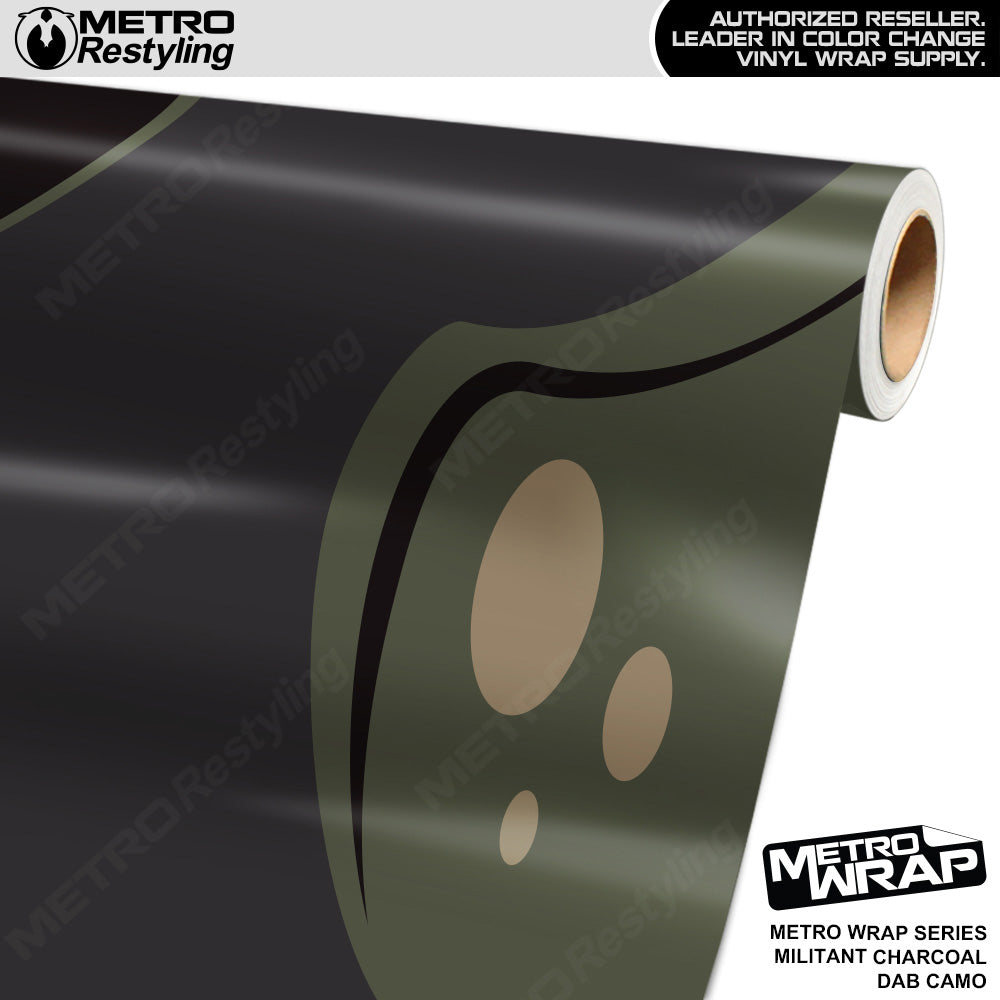 Metro Wrap Dab Militant Charcoal Camouflage Vinyl Film