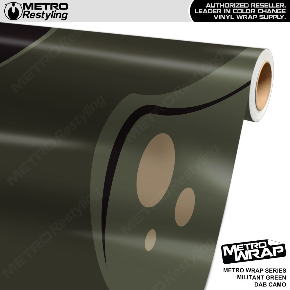 Metro Wrap Dab Militant Green Camouflage Vinyl Film