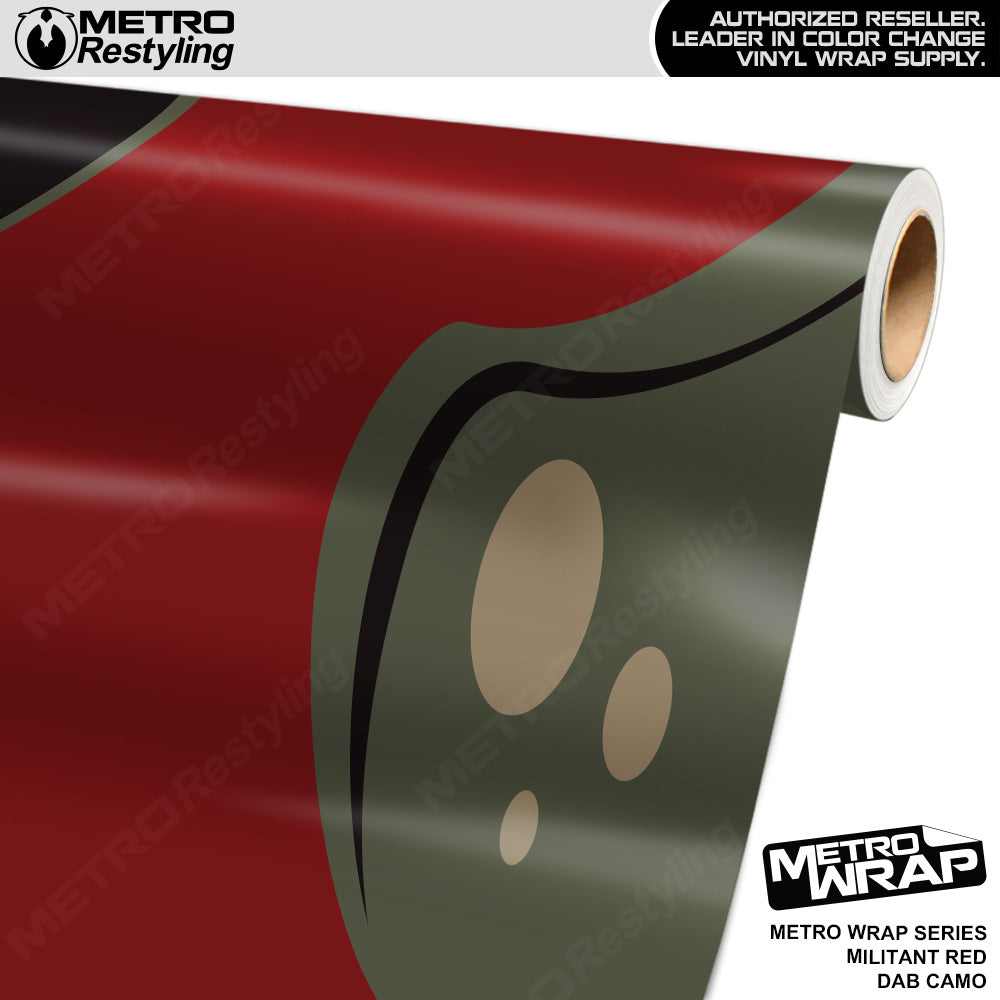 Metro Wrap Dab Militant Red Camouflage Vinyl Film