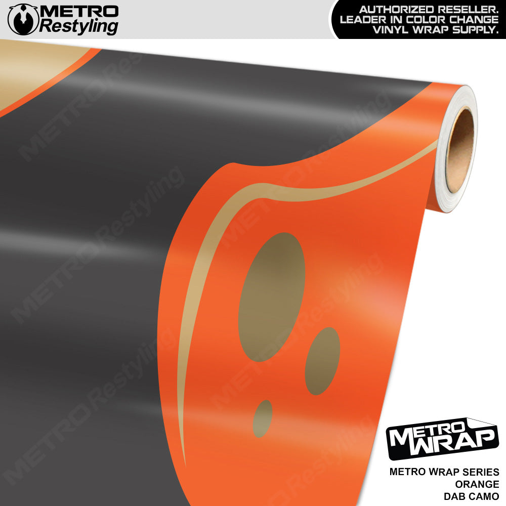 Metro Wrap Dab Orange Camouflage Vinyl Film