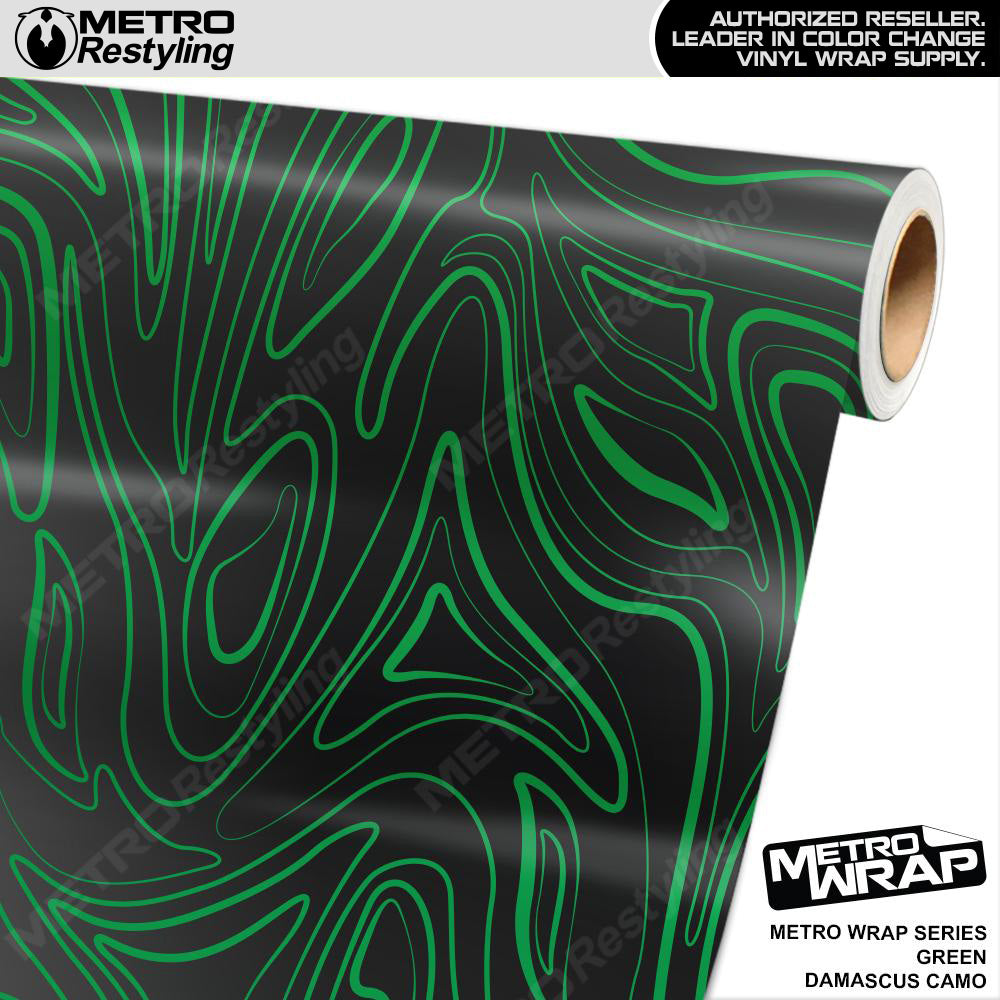 Metro Wrap Damascus Green Camouflage Vinyl Film