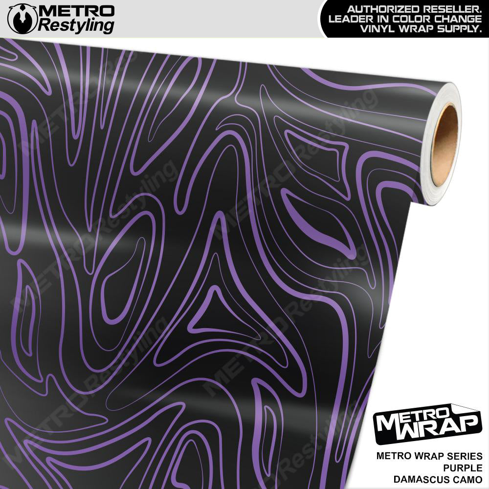 Metro Wrap Damascus Purple Camouflage Vinyl Film