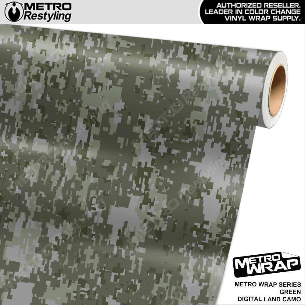 Metro Wrap Digital Land Green Camouflage Vinyl Film