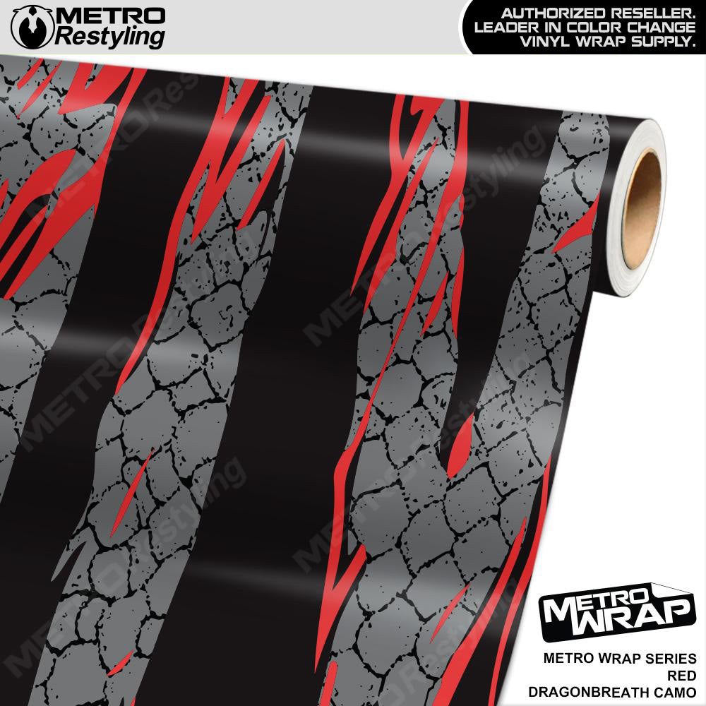 Metro Wrap Dragonbreath Red Camouflage Vinyl Film