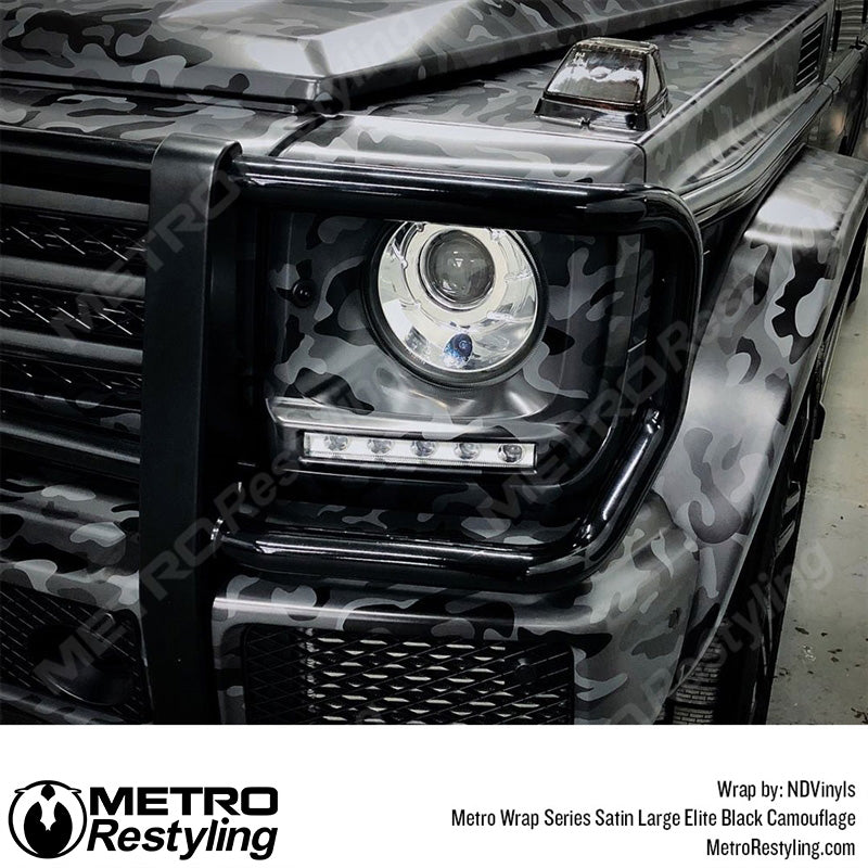 Large Elite Black Camouflage - Metro Wrap 