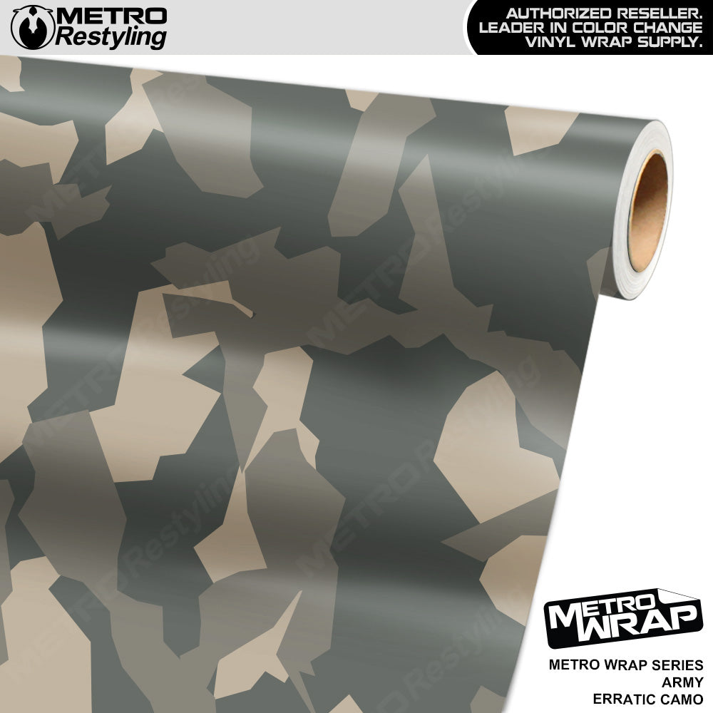 Metro Wrap Erratic Army Camouflage Vinyl Film