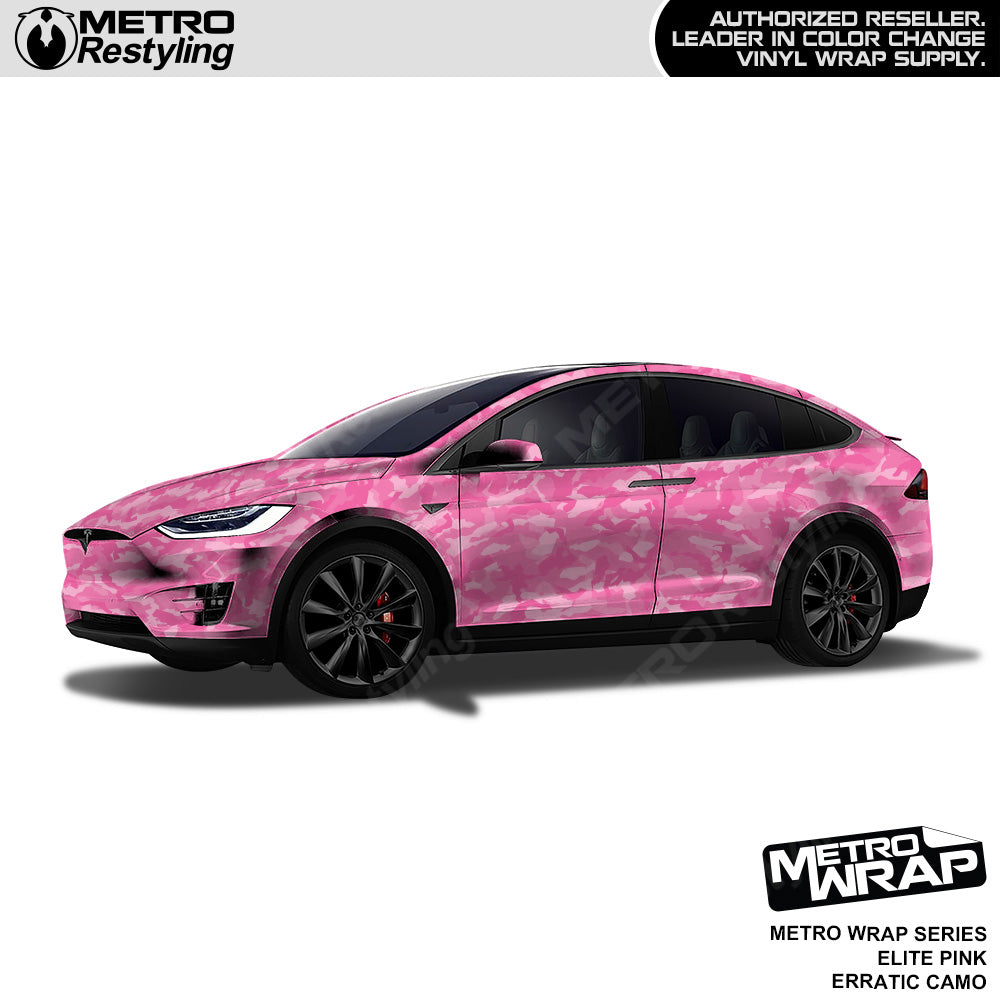 Metro Wrap Erratic Elite Pink Camouflage Vinyl Film