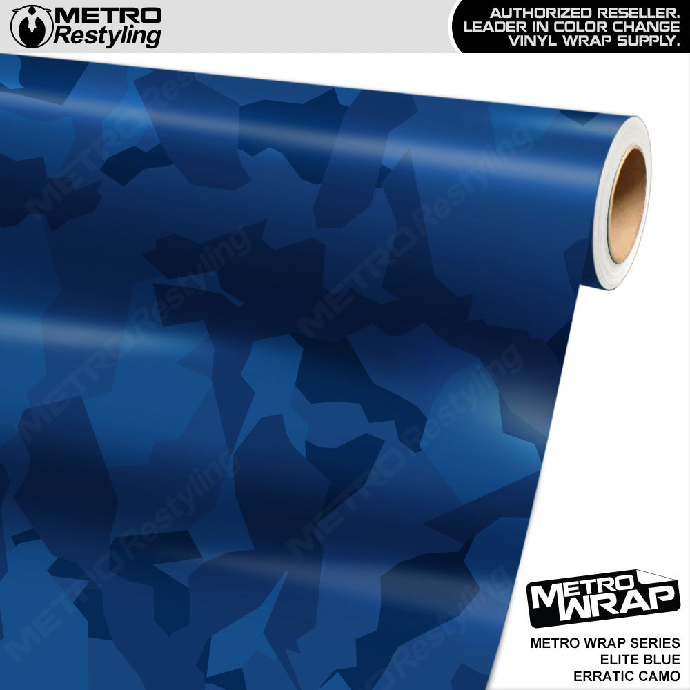 Metro Wrap Erratic Elite Blue Camouflage Vinyl Film