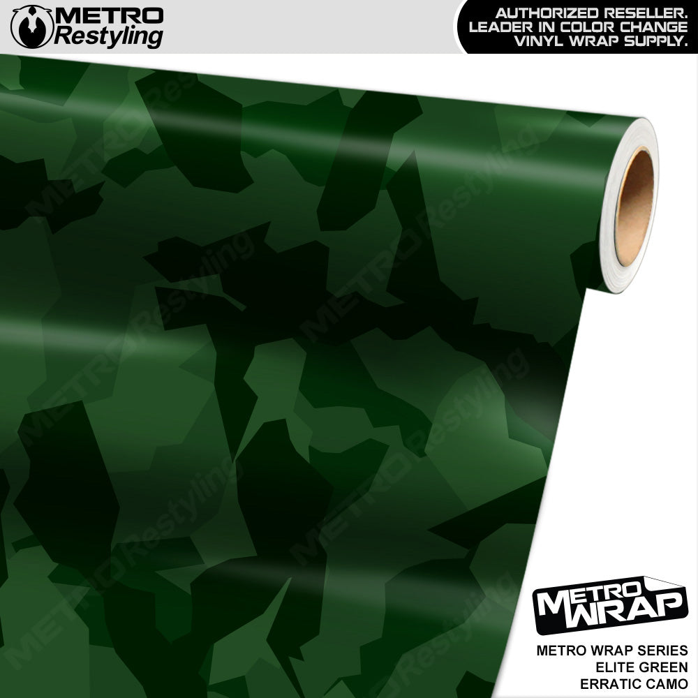 Metro Wrap Erratic Elite Green Camouflage Vinyl Film