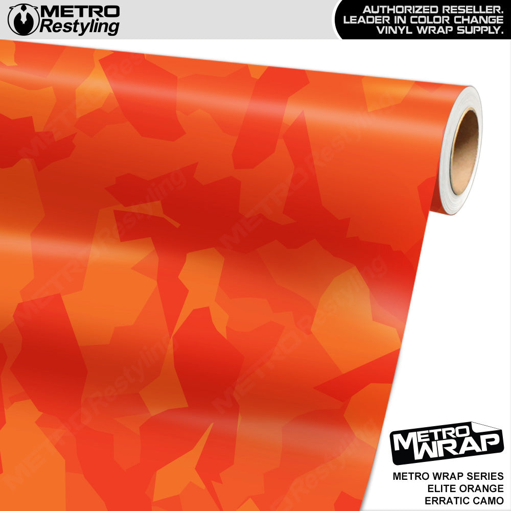 Metro Wrap Erratic Elite Orange Camouflage Vinyl Film