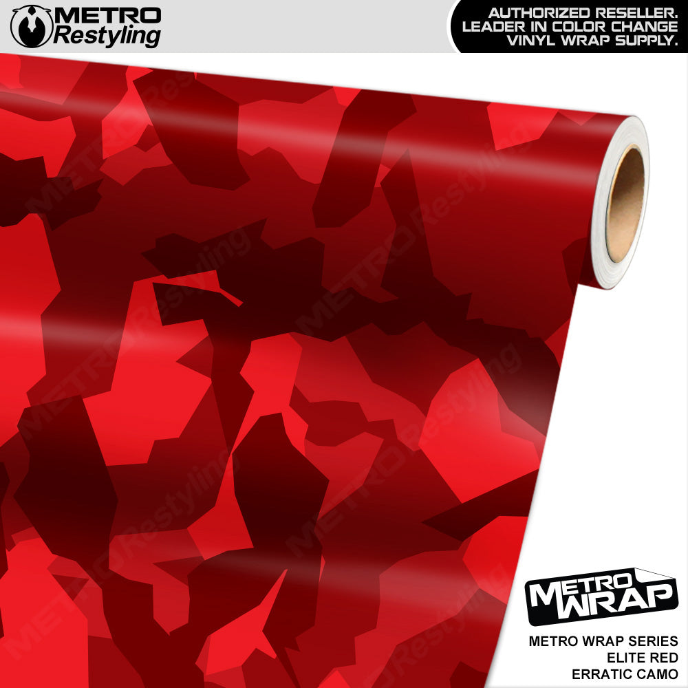 Metro Wrap Erratic Elite Red Camouflage Vinyl Film