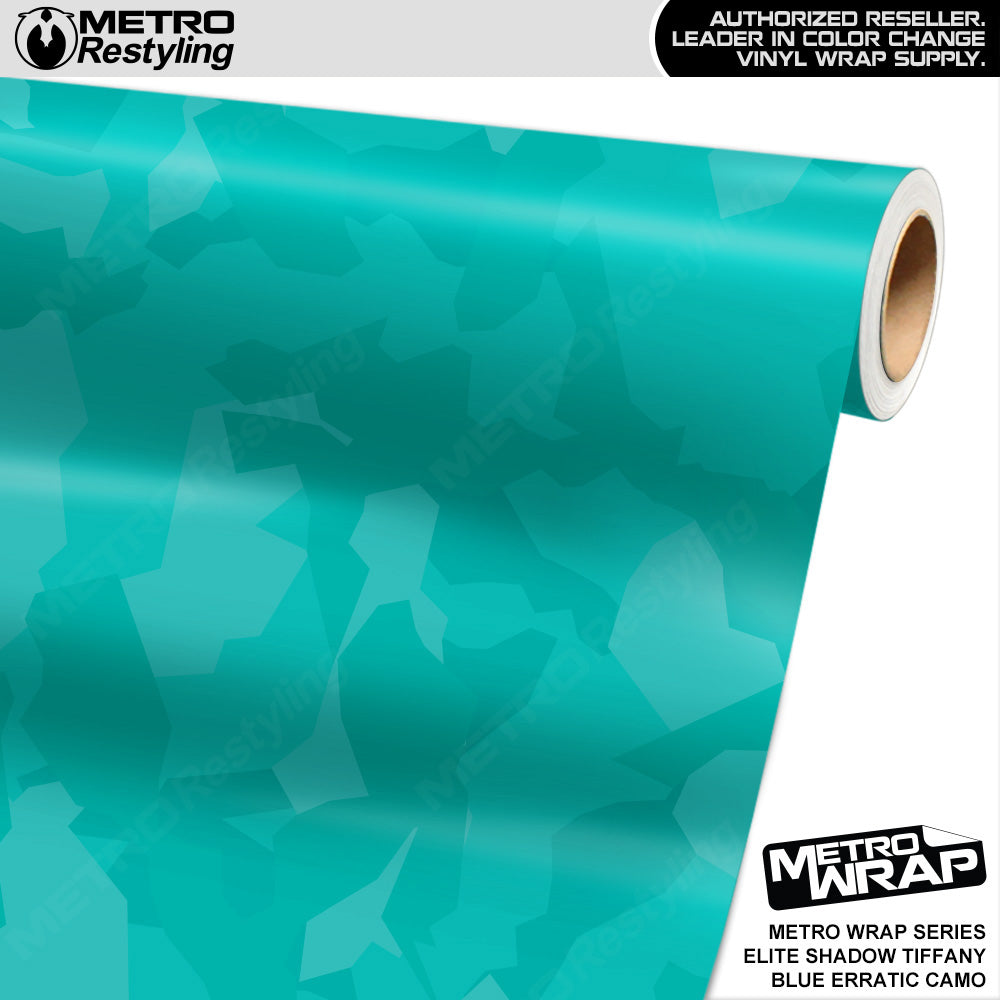 Metro Wrap Erratic Elite Shadow Tiffany Blue Camouflage Vinyl Film