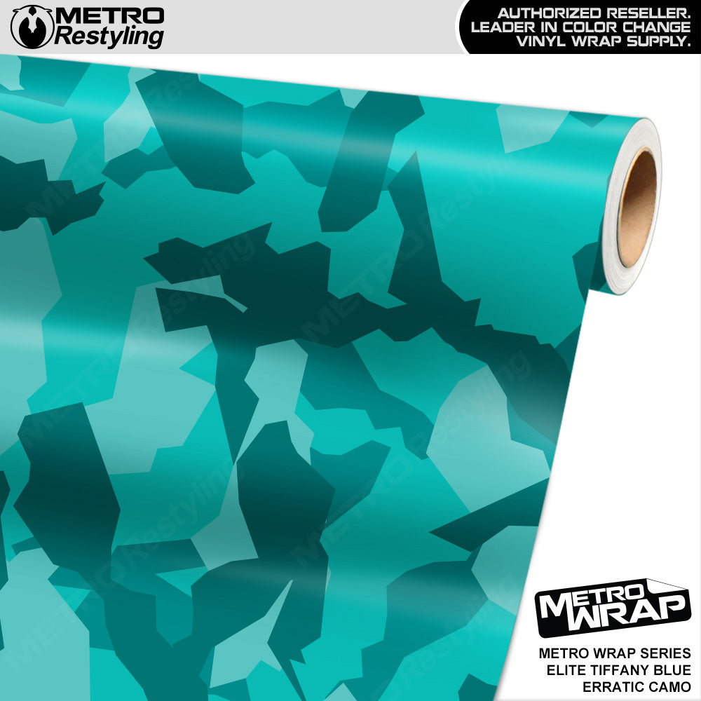 Metro Wrap Erratic Elite Tiffany Blue Camouflage Vinyl Film