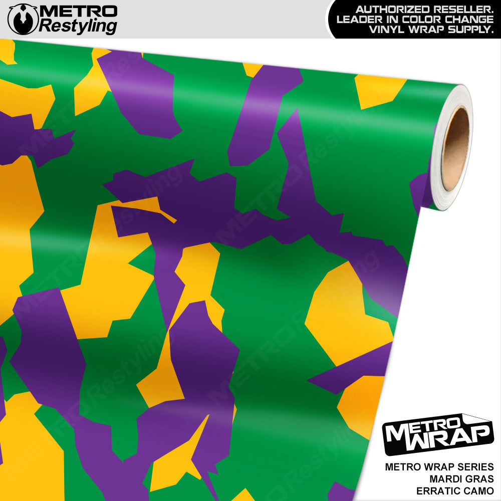 Metro Wrap Erratic Mardi Gras Camouflage Vinyl Film