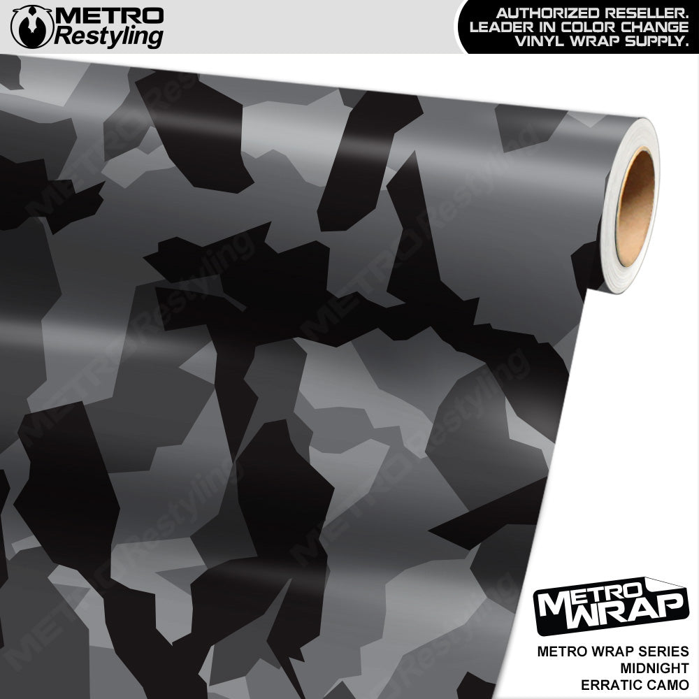 Metro Wrap Erratic Midnight Camouflage Vinyl Film