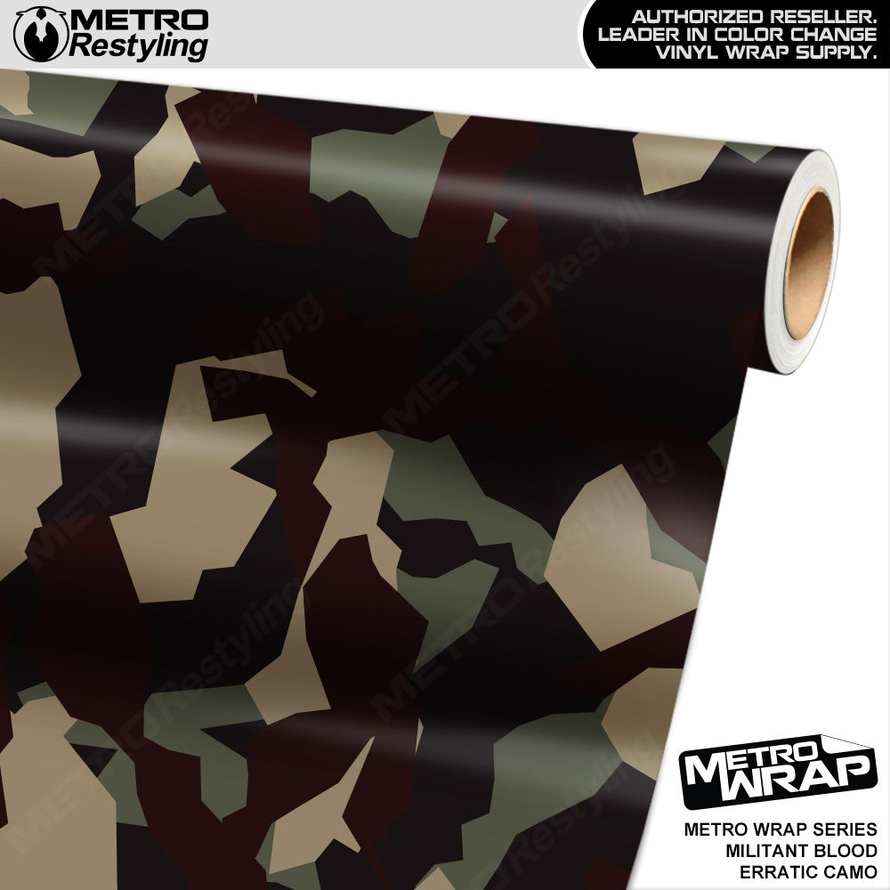 Metro Wrap Erratic Militant Blood Camouflage Vinyl Film