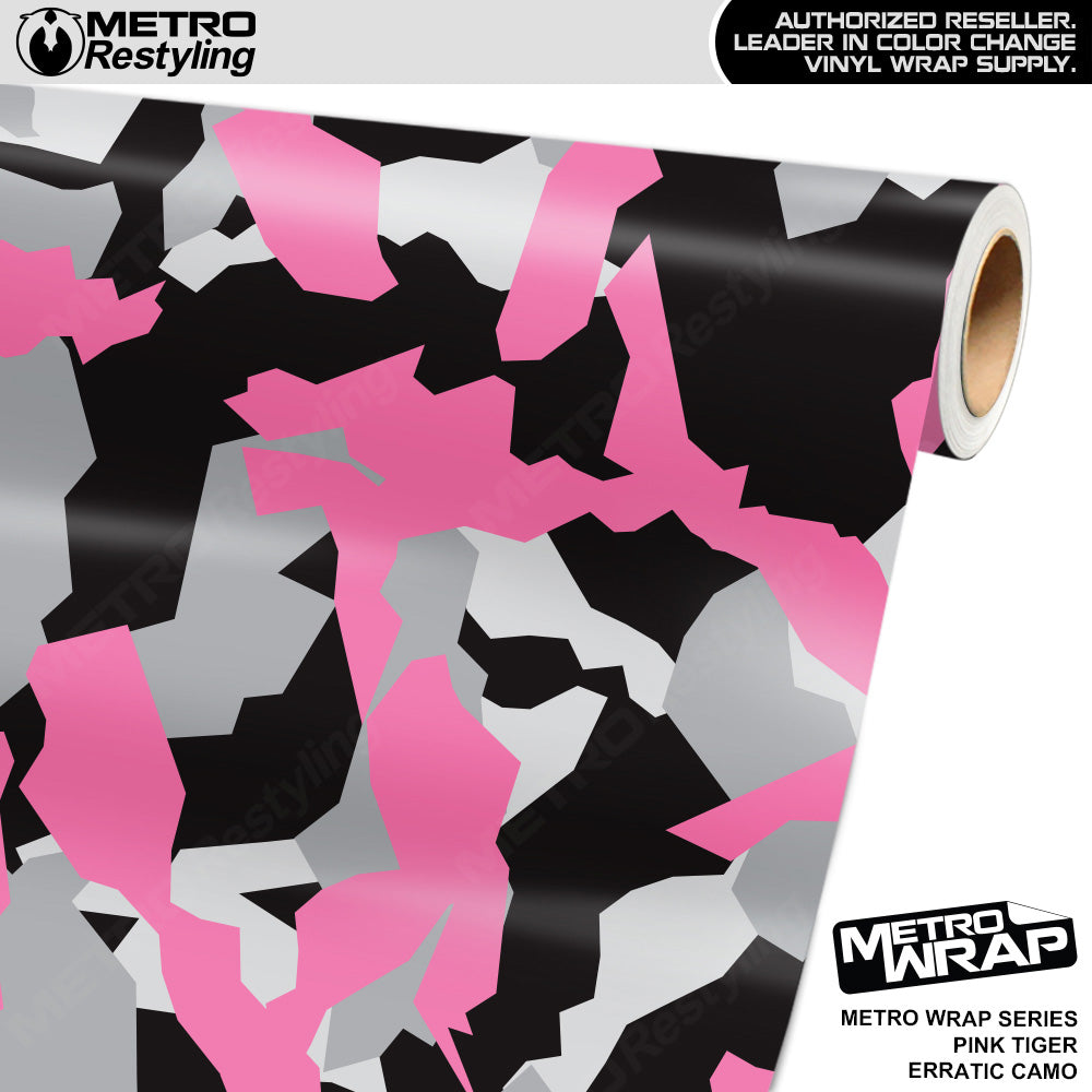 Metro Wrap Erratic Pink Tiger Camouflage Vinyl Film