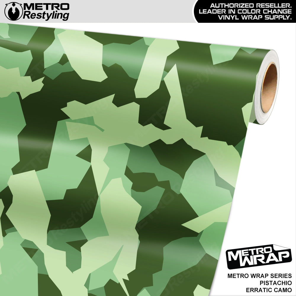 Metro Wrap Erratic Pistachio Camouflage Vinyl Film