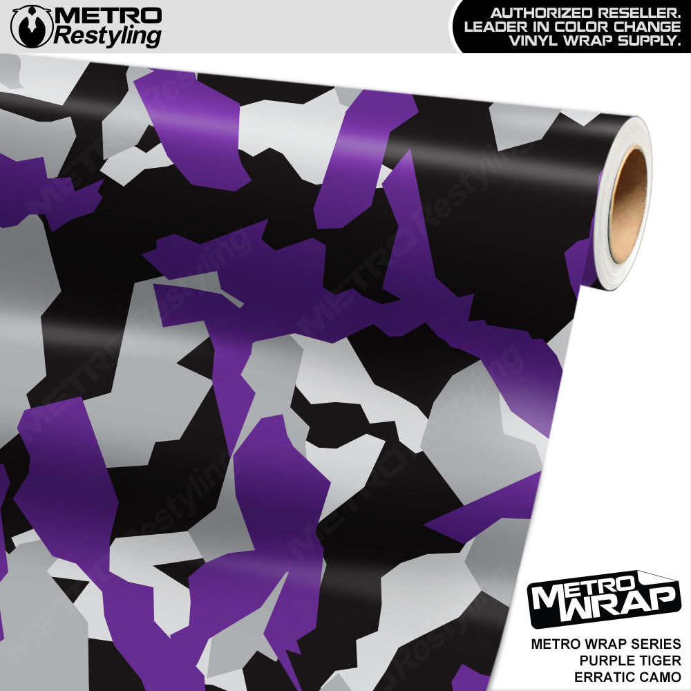 Metro Wrap Erratic Purple Tiger Camouflage Vinyl Film