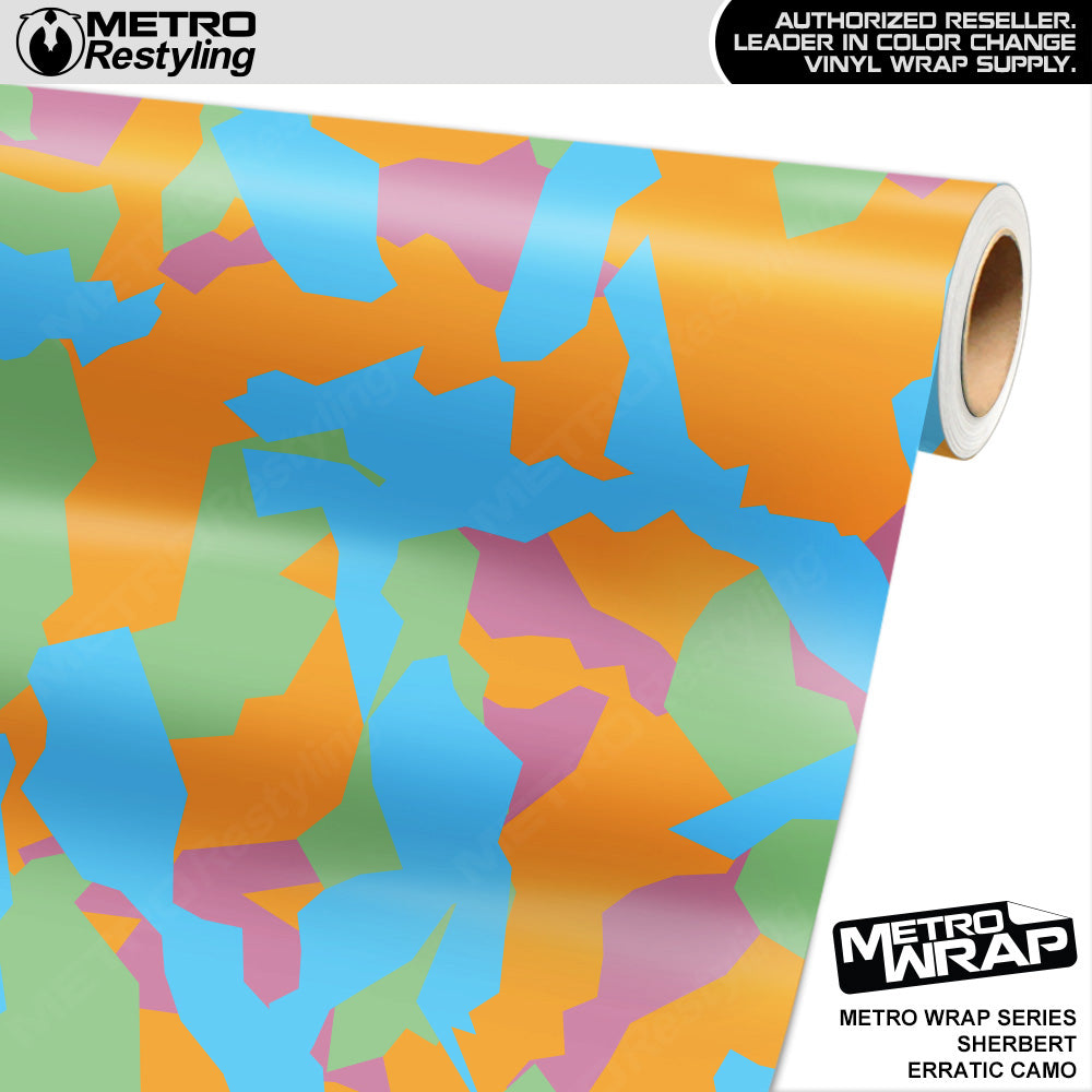 Metro Wrap Erratic Sherbert Camouflage Vinyl Film