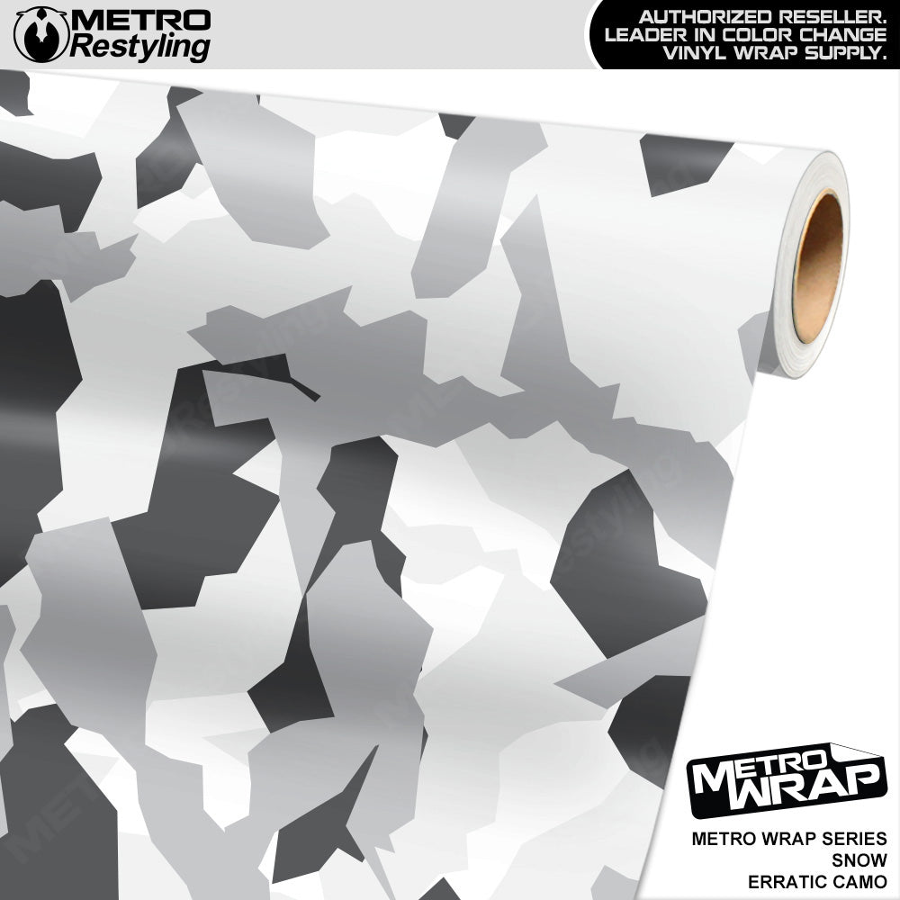 Metro Wrap Erratic Snow Camouflage Vinyl Film