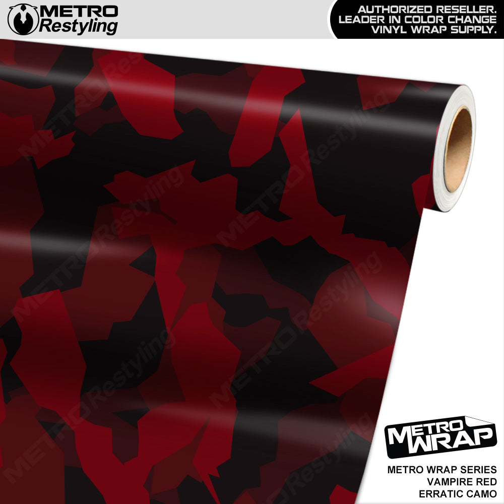 Metro Wrap Erratic Vampire Red Camouflage Vinyl Film