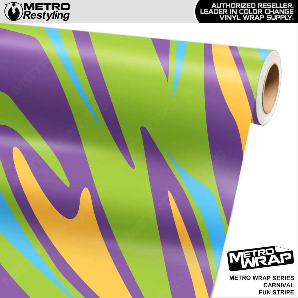 Metro Wrap Fun Stripe Carnival Camouflage Vinyl Film